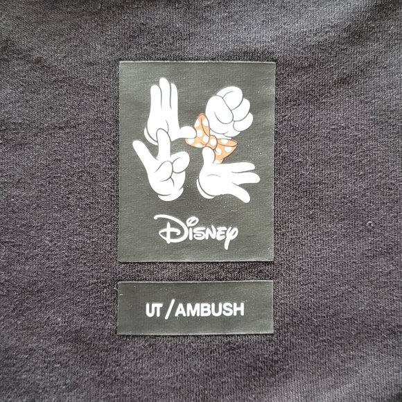 AMBUSH x Disney x Uniqlo UT Disney Love Minnie Mouse - Black T-shirt - Size XS - Picture 4 of 9